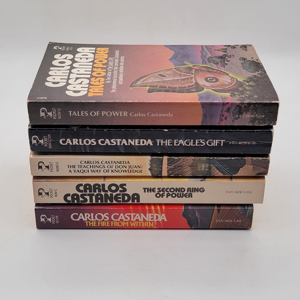 Carlos Castaneda 5 Book Set Tales of Power Eagle's Gift Teachings Don Juan GOOD